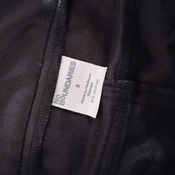 Black Faux Leather Pants - Picture 6 of 8